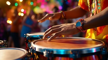 Fototapeta na wymiar a person playing drums