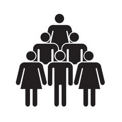 Vector symbol representing a group of people