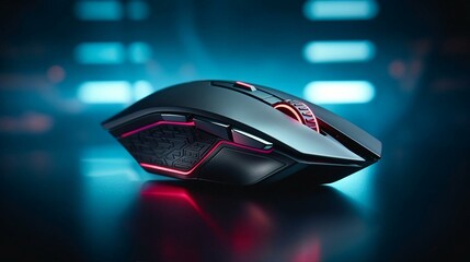 photography of a high-speed gaming mouse
