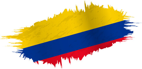 Brushstroke flag of Colombia