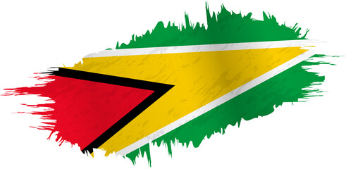 Brushstroke flag of Guyana