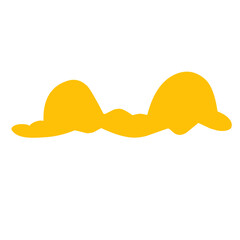 Golden cloud vector 