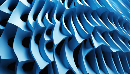 Onde Blu: Sinfonia di Movimento in un Sfondo di Texture