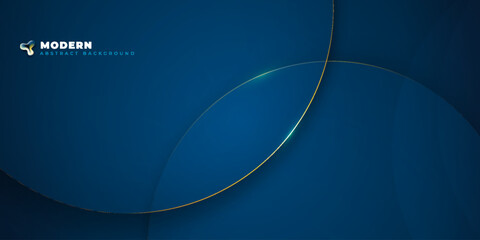 Background Abstract Design with Blue and Gold Color Circle Shapes Fluid Gradient Background Shapes Composition Futuristic Design Posters. Abstract vector illustration.