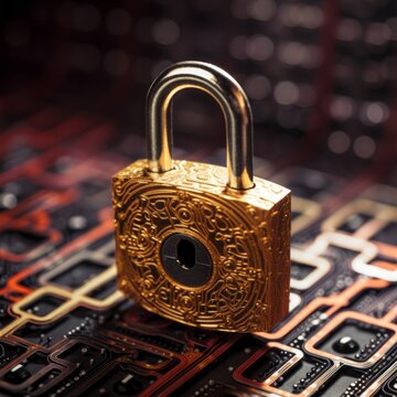 Website security with a padlock icon.