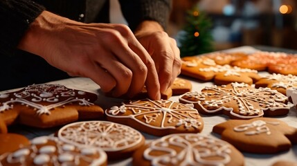 a person making a cookie