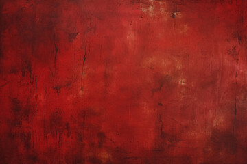 distressed red wall with a textured, grungy surface, full of scratches and stains, creating an impactful, rustic background. - obrazy, fototapety, plakaty