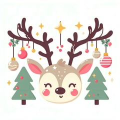 Cute Christmas reindeer antlers