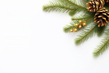 Fototapeta na wymiar Christmas tinsel realistic on white background