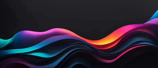 Colored Waves Digital Wallpaper Background Banner Graphic Design Colorful Gift Card Template