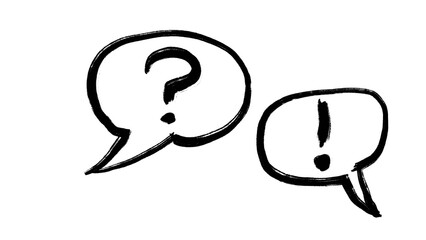 brush stroke hand drawn PNG image with transparent background business icon of speech bubbles conversation messages opinions