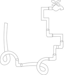 Faucet and pipes