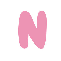 Alphabet letter N