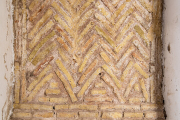 Brick pattern on a building near the Tunis Souk.
