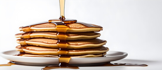 Pancakes with Sirup Background Image Digital Photography Banner Website Poster Gift Card Template
