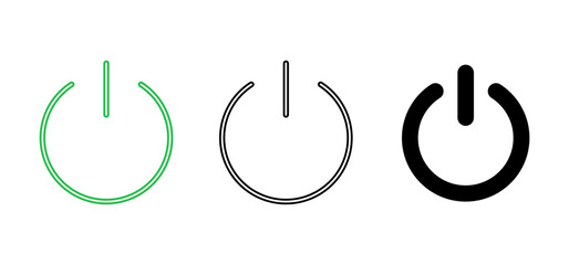 Fototapeta premium Power icon set. Power Switch Icon. Electric power