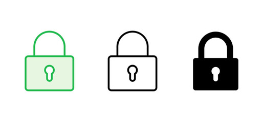 Lock icon set. Padlock icon vector. Encryption icon. Security symbol