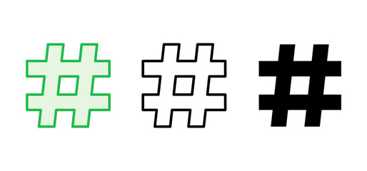 Obraz premium Hashtag icon set. hashtag symbol