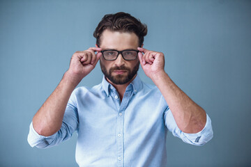 Handsome bearded businessman