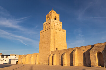 Fototapeta premium Minaret of the Great Mosque of Kairouan.