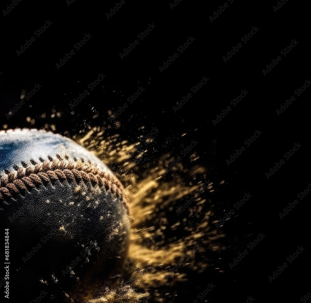 Poster dynamic baseball swing generative ai