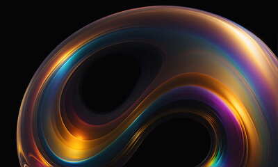 Rainbow Liquid Fluid Glass Background Image Abstract Digital Art Website Poster Gift Card Template