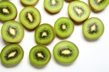 Fototapeta premium kiwi fruit against white background