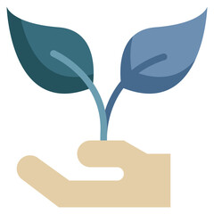 support tree leaf plant seedling nature flat style