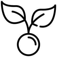 growing plant leaf seedling tree nature simple line