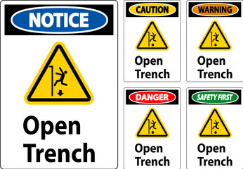 Danger Sign Open Trench