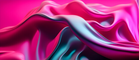Obraz premium Abstract Pink Wave Design Digital Background Graphic Banner Website Poster Ads Gift Card Template