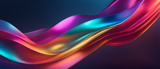 Obraz premium Abstract Colorful Neon Wave Design Digital Background Graphic Banner Website Poster Ads Gift Card Template