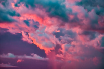 red clouds at sunset