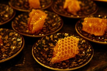 Honey in honeycomb