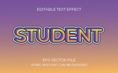 Fototapeta premium Student editable text effect design