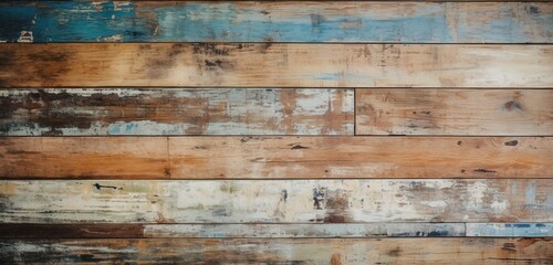 A distressed wood plank wall with history.