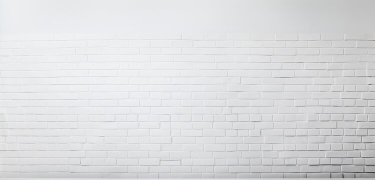 A minimalist white brick wall.