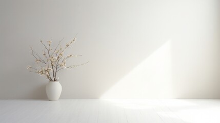 A smooth, eggshell white wall with a faint, elegant sheen - obrazy, fototapety, plakaty