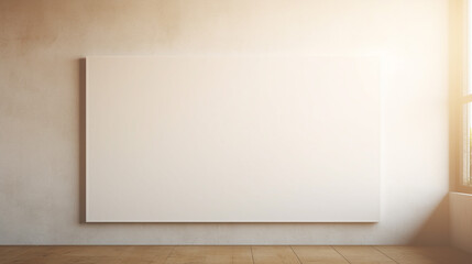 White board hanging on wall. Generative AI