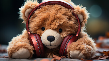 teddy bear with heart HD 8K wallpaper Stock Photographic Image 