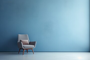 A cool, frosty blue wall with a smooth, satin-like finish