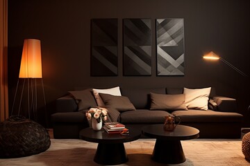 A deep chocolate brown wall with a velvety matte finish