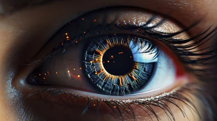 Foto op Aluminium Smart contact lenses augmented reality advanced technology innovative vision connected experiences © Niki