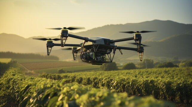 Smart agriculture drones crop monitoring precision farming sustainable practices innovative aerial