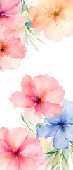Fototapeta premium Abstract Watercolor Flower Painting Background Art Illustration Postcard Digital Artwork Banner Website Flyer Ads Gift Card Template
