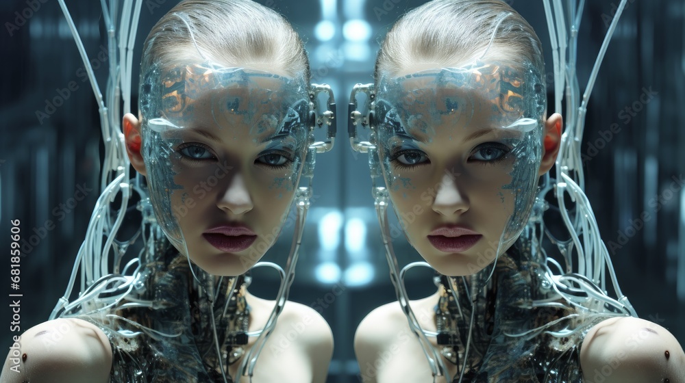 Poster digital twins advanced technology innovative virtual replicas predictive analytics futuristic