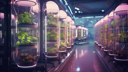 Cellular agriculture advanced technology innovative food production lab grown products sustainable - obrazy, fototapety, plakaty