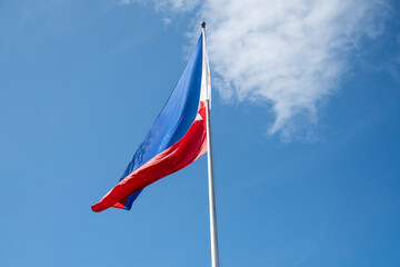 Philippines flag waving in the wind