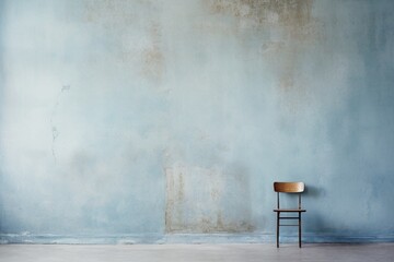 Delicate powder blue wall with a faint, plaster-like texture