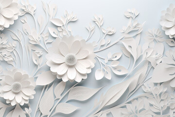 Abstract flowers and leaf background.